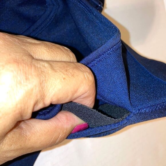 SECRET TREASURES Smoothing Convertible Sports Bra Navy Blue Womens Large - Picture 9 of 10